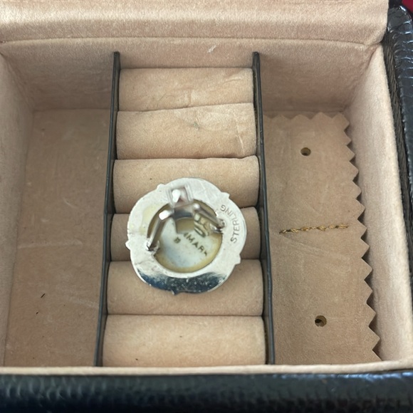 Vintage Royal Copenhagen Sterling and Porcelain Toggle Cufflinks. (Unisex) - Picture 3 of 6